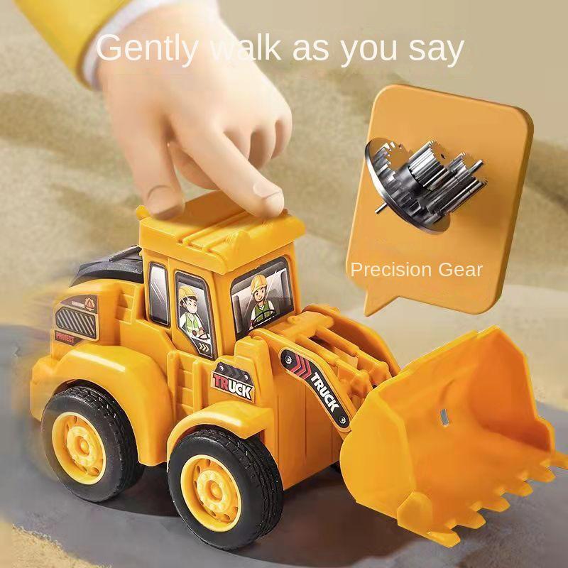 Cross-Border Children's Press-Type Engineering Vehicle Toy Excavator