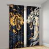 2pc Dragon vs Tiger Print Curtains – Rustic Farmhouse Style for Living Room & Dining Room (Rod Not Included)