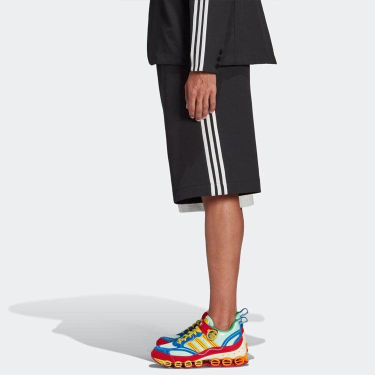 Adidas Originals Kerwin Frost Collaboration Elastic Waist Straight Shorts Men Bottoms Light-Heather-Gray Black H59927