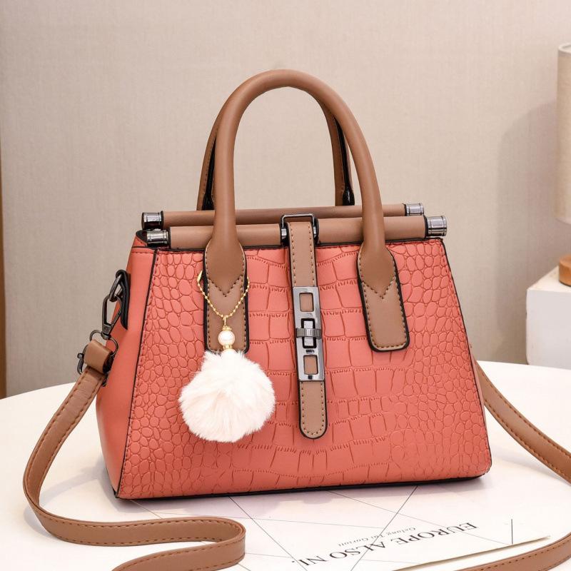 Handbag crocodile texture shoulder messenger bag women's bag classic