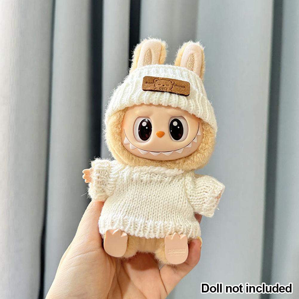 

Для 17 см Кукольная одежда Лабубу Модная одежда Толстовки Кукольная одежда Цветовые толстовки Кукольные аксессуары Милые украшения Маленькая одежда 01