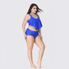 Ruffle Sexy Calofe Bikini Set Large Size For Chubby High Swimsuit Waist Women
