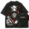 The Outlast Trials T-shirt Vintage Washed Horror Game Graphic Unisex Oversized Crew Neck Cotton Short Sleeve Tee Tops Hot Sale