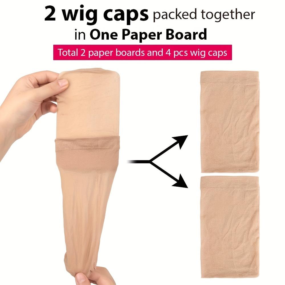HD Wig Cap Set - 4pcs Elastic, Breathable, Invisible Caps for Professional Wig Wear
