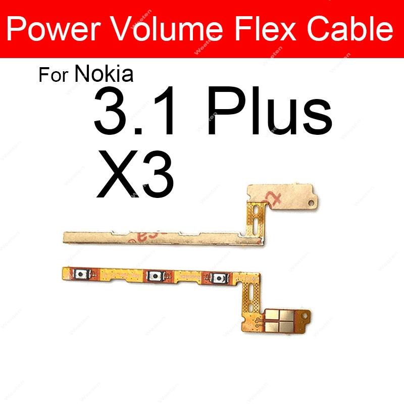 Cavo Flessibile Pulsanti di Accensione Per Nokia 1 2 2.1 3 3.1 3.2 4.2 5 5.1 X2 X3 X5 XL Plus Cavo Flessibile Tasti Volume Parti di Ricambio Tasti Laterali