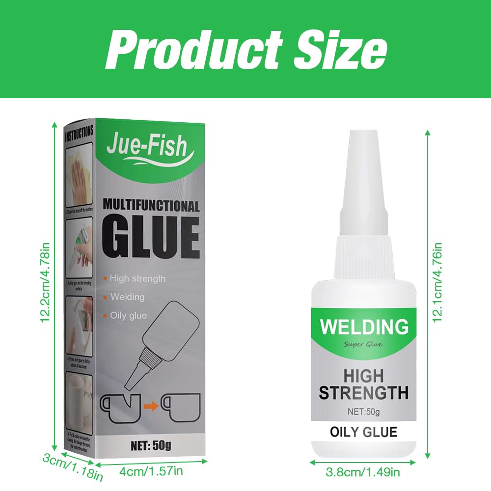 2PCS High Strength Oily Glue, Universal Super Glue, Welding High Strength Oily Glues, Waterproof Glues for Quick Repair Of Metal, Plastic, Wood, Glass