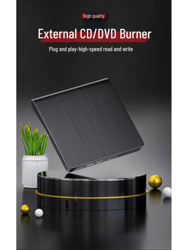 Brushed USB 3.0 External Optical Drive Burner