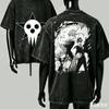 T-shirt Lavata Soul Eater 2026 Nuovo Modello Abbigliamento personalità camicia Abbigliamento per tutto l'anno Moda Retrò Vintage Ampio regalo