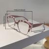 KAMMPT Übertriebene Quadratische Brille Damen Mode Vintage Patchwork Blaulichtblockierende Brille Stylische Nicht-Sehstärke Brille