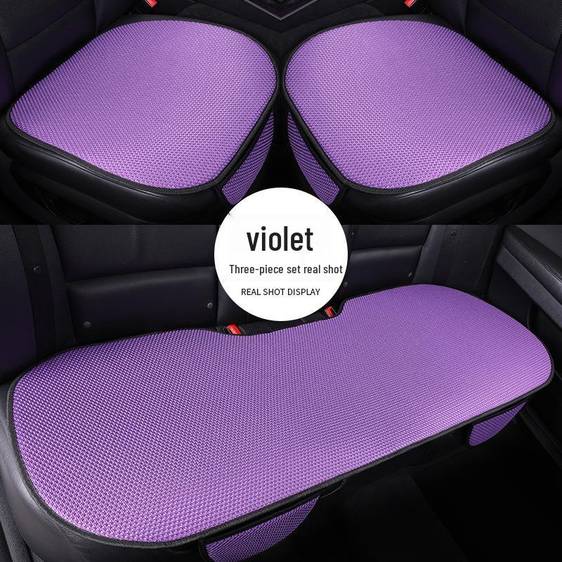 Cross-Border Summer Ice Silk Car Seat Cushion Set - 3-Piece, Cool, No Backrest