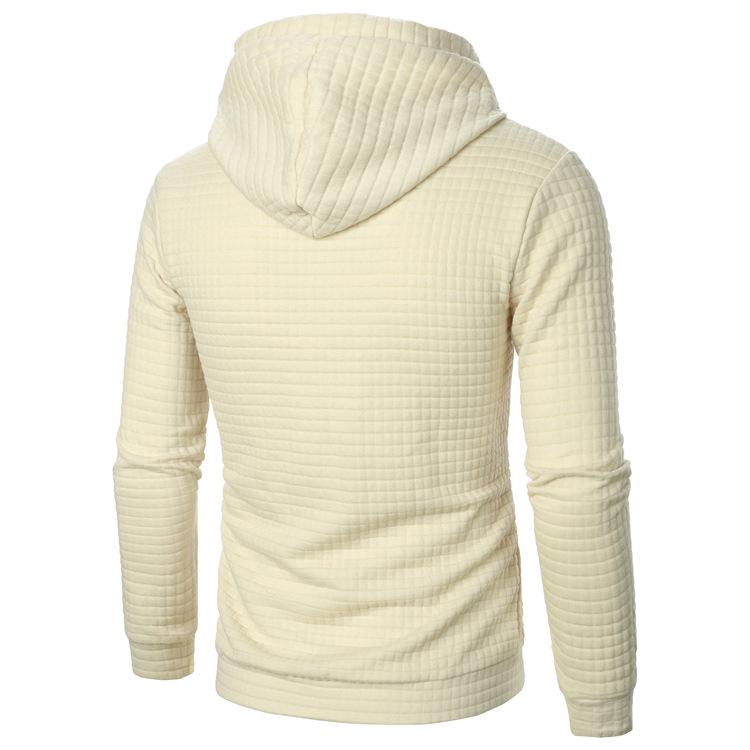 Men’s European & American Jacquard Knit Hooded Sports Top - Autumn/Winter
