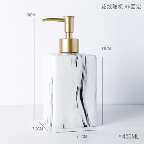 Creative Marbled Ink Dots Ceramic Lotion Bottle Bathroom Accessories Gold Press Shampoo Bottling Container Soap Dispenser Home