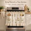 Ruffled Trim Oven Curtains Handmade Kitchen Oven Curtains New Stove Curtains  Rustic Kitchen