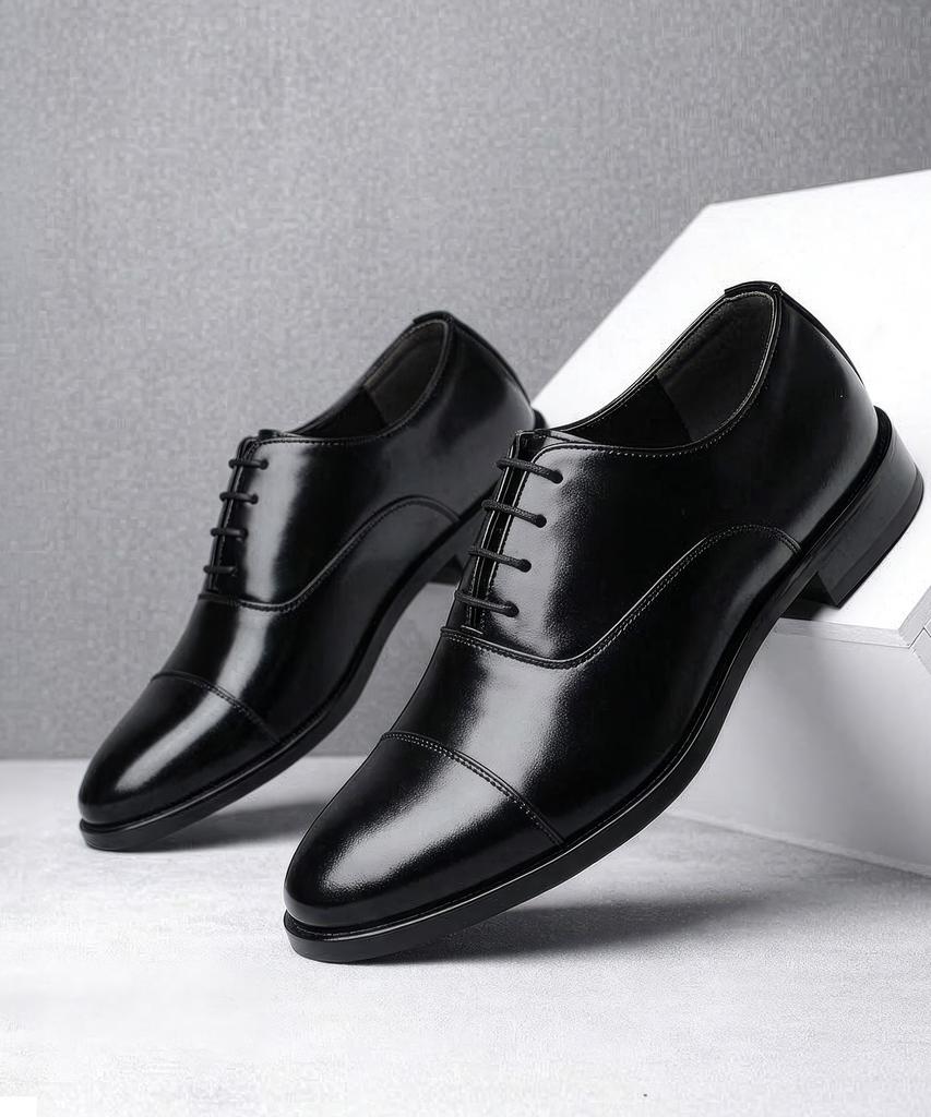 Thenopi Grant 4Cm Leather Oxford Dress Shoes Black [245Mm~290Mm]