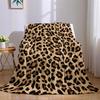 Classic Leopard Flannel Blanket Warm Soft Halloween Christmas Couch Warm Cozy Decorative Decor Gift for All Season