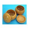 Handmade wooden go size made by a traditional craftsman bowl, chestnut, 33,