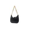 Moschino Logo Decorated Detachable Chain Handle Zip Closure Calfskin Tote Shoulder Bag Women Bags Black A757980243555