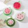 3Pcs Watermelon Crochet Dishcloth, Colorful Double Layer Scrubber, Non-Stick Pot Safe Handmade Kitchen Tool