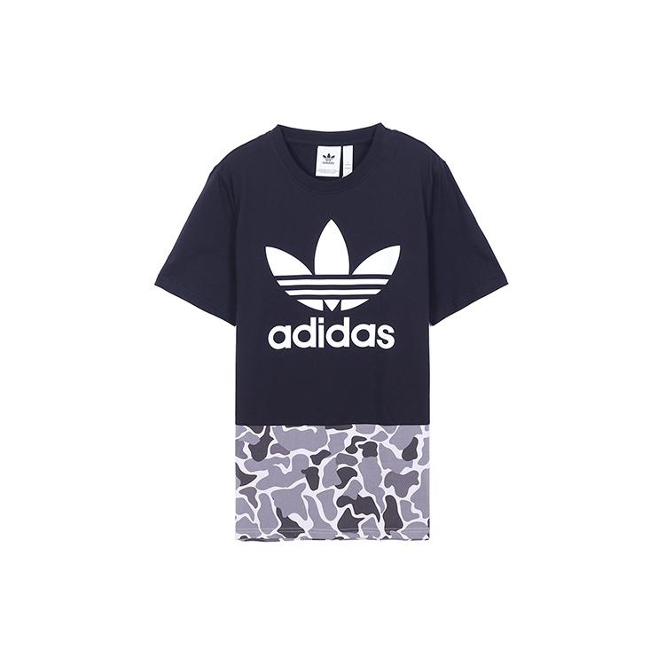 adidas originals Camouflage Leopard print Short Sleeve Black Men s DN8033 XS