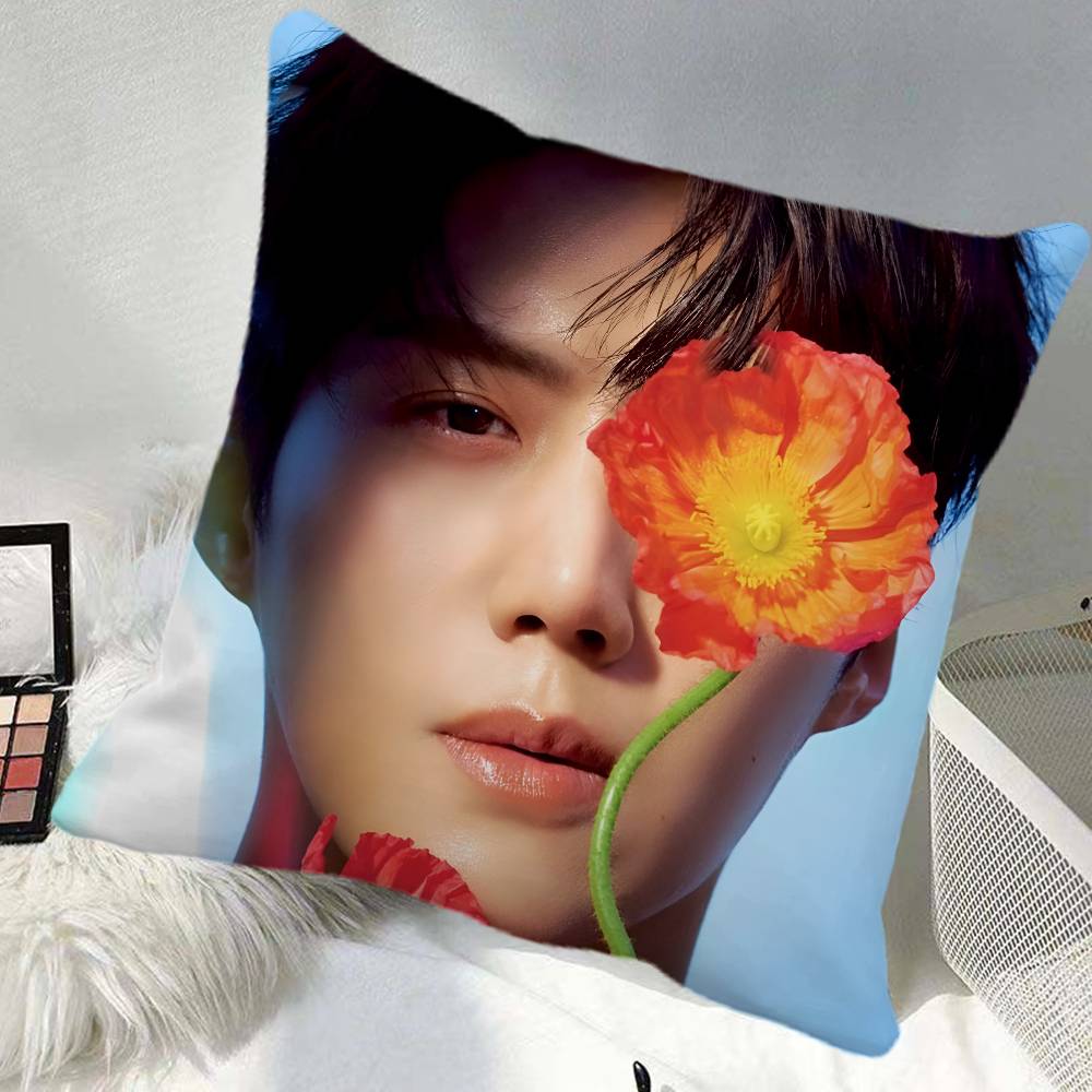 Kim Seonho Pillow Case Square Pillow Bedroom Sofa Leisure Comfort Cushion Car Home Decoration