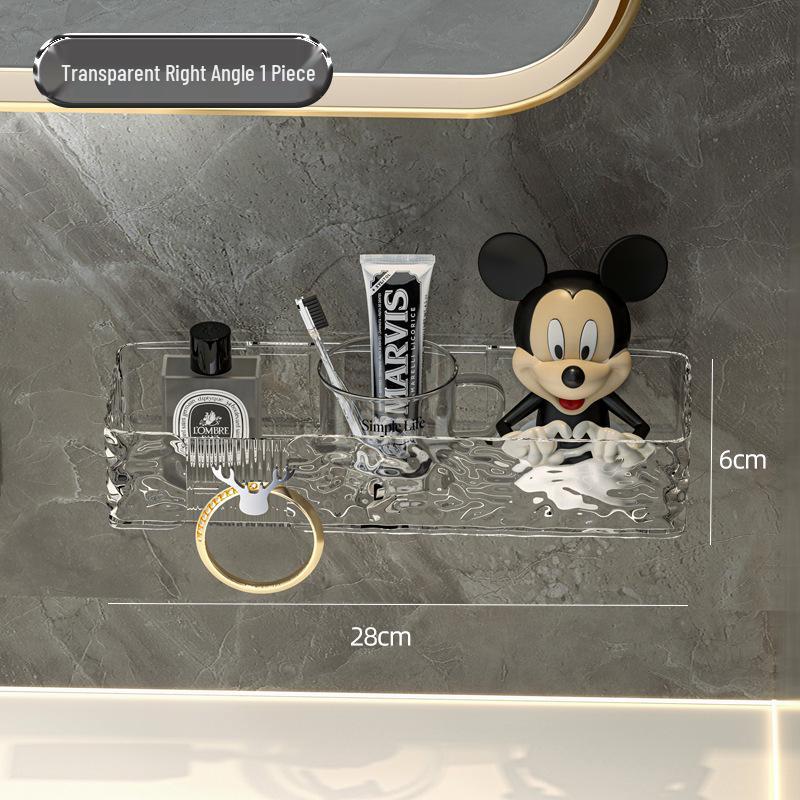 No-Drill Wall-Mounted Bathroom Shelf for Toiletries and Cosmetics