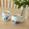NARUMI Milano Duo Mug, 360cc, Blue, Plum Blossom Balloon Shape, Heartwarming Design, Microwave and Dishwasher Safe, Gift Boxed, 52442-2816