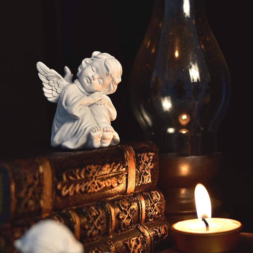 Resin Angel Garden Figurine Statue Fairy Angel Sculpture Home Decoration