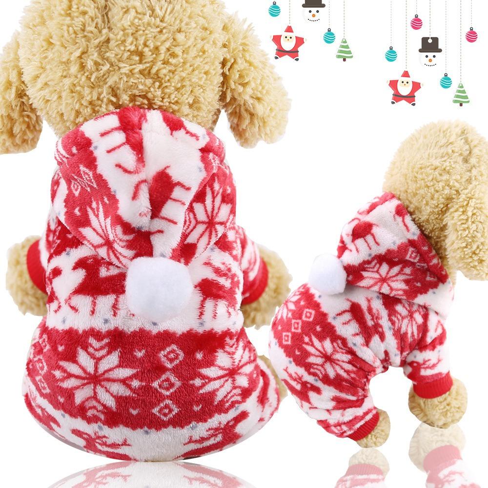 Four-legged Flannel Dog Pet Cat Dog Clothes Cat Supplies Warm Colorful Stripes