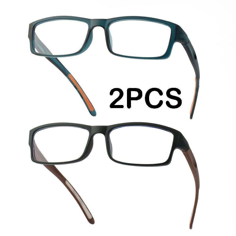 

2PCS Fashion Anti-Blue Light ReadingGlasses Ultra-Light Protection Readers Eyewear Unisex Elegant Comfortable Presbyopia Glasses C2