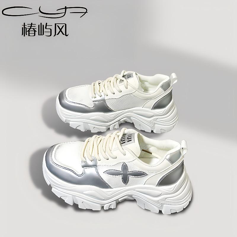 

Dad shoes women s summer new thick-soled inner height increase mesh breathable little white shoes increase height and show height 2025 popular women 35