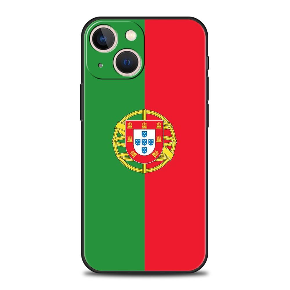 

Portugal Luxury Phone Case For iPhone 17 Air 16 Plus 13 15 14 12 11 Pro MAX 7 8 SE Soft TPU Black Cover iPhone 11Pro Max