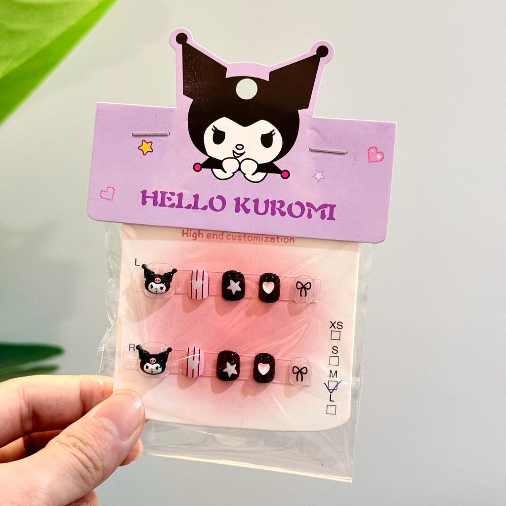 Sanrio Cute Kawaii Cartoon Nail Tips for Kids: My Melody, Hello Kitty, Kuromi