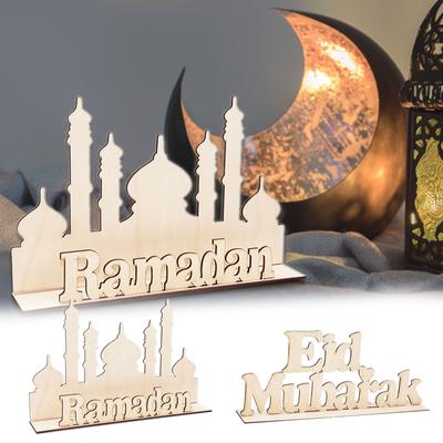 Ramadan muzułmańska ozdoba islamska muzułmańska zawieszka DIY litery Ramadan drewniana dekoracja