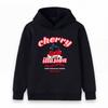 Kids Boys Girls Cute Cherry Printed Pullover Hoodie, Casual Sweet Illusion Letter Pattern Long Sleeve Hooded Sweatshirt for Daily Wear Outdoor Activit