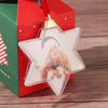 Hanging Home Decor Picture Frame Pendant Photo Christmas Ball Xmas Tree Ornaments Photograph Holder