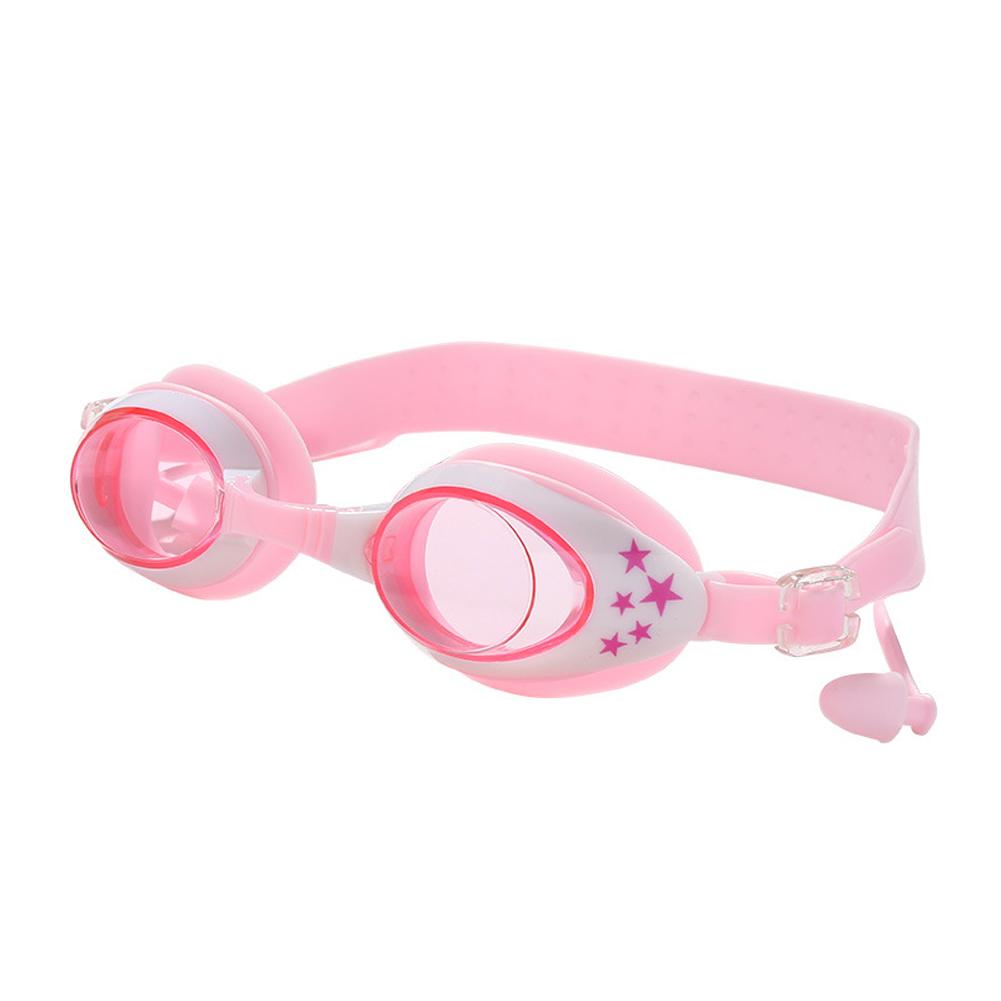 Children Silicone Swimming Goggles Waterproof Anti-fog Eye Protection Swim Eyewear With Earplugs