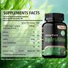 Spirulina-Pulverkapseln, das beste reine vegane Protein, helfen bei der Entgiftung des Körpers, geeignet für Erwachsene.