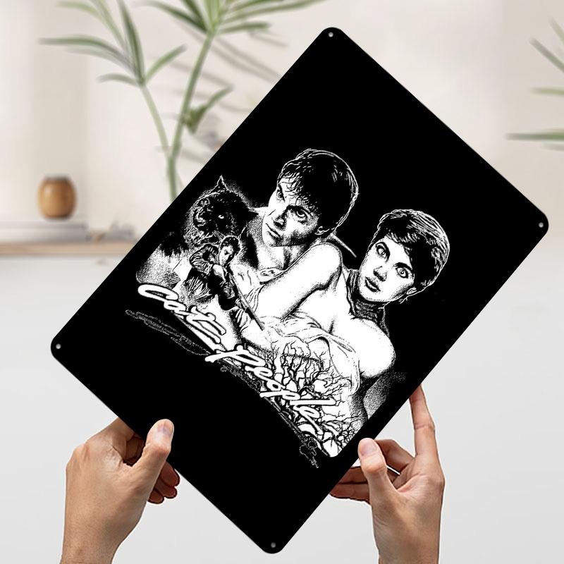 

Cat People Metal Poster Customized Wall Art Retro Vintage Tinplate Signs for Gaming Room Decoration Cozy Garage Decorations Home 7.9x11.8In(20x30cm)