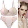 Sexy Stylish Lace Bra and Panty Set Featuring Underwire Push-up Support and Lightweight Skin-friendly Fabric