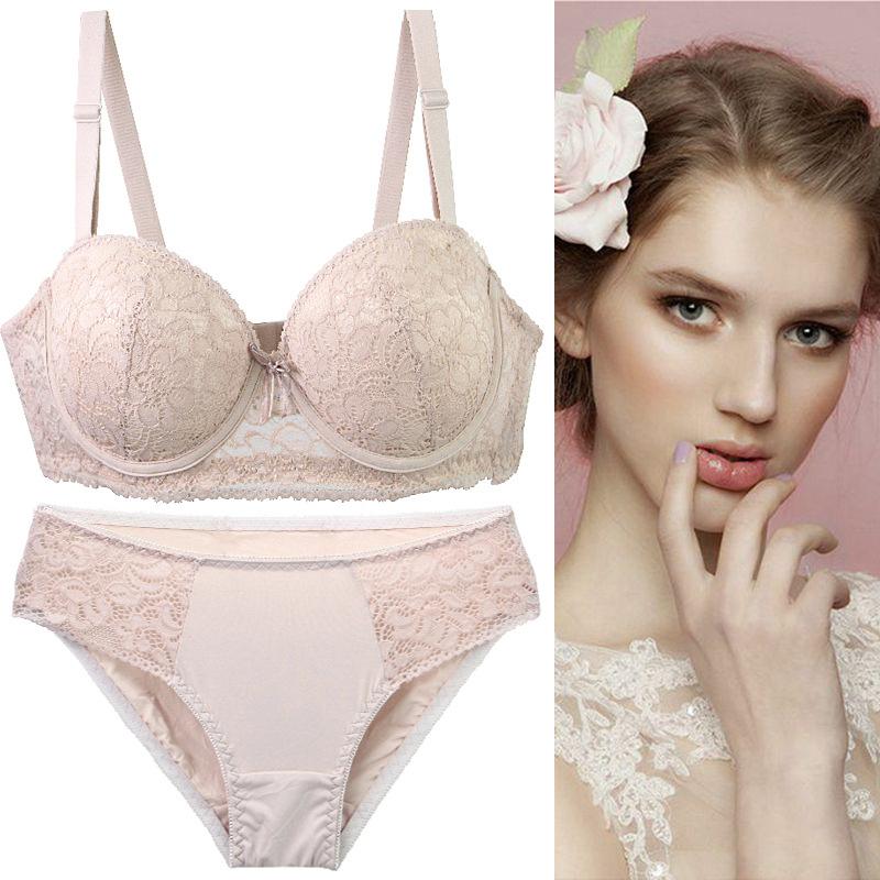 Sexy Stylish Lace Bra and Panty Set Featuring Underwire Push-up Support and Lightweight Skin-friendly Fabric