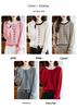 Women's Color Block Two-Piece Look Wool Sweater - Slim Fit, Loose, Round Neck Knitwear for Spring and Autumn