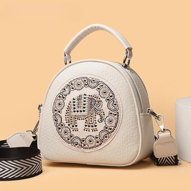 Chinese Style Elephant Rivet Bag for Women's Summer Versatile Mobile Phone Bag Crossbody New Niche Design Mommy Shoulder Bag