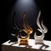 Modern Flame Small Sculpture Resin Home Decor For Living Room And Office Gift