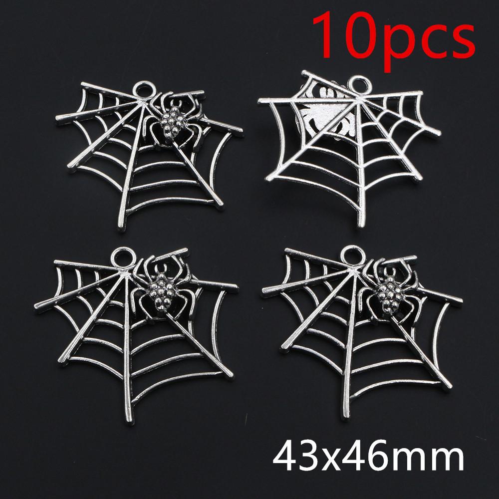 10-20pcs Antique Silver Plated Spider Handmade Charms Pendant DIY Jewelry Making Accessories Findings for Bracelet Necklace