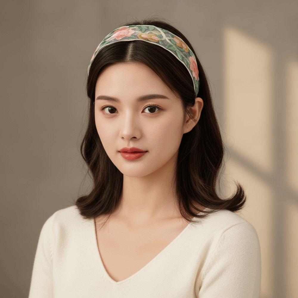 Breathable Pastoral Hair Hoop Lightweight Wide Brim Hairband Artistic Girls