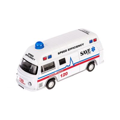 Modello di camion dei pompieri in lega di alta qualità 1/50, giocattolo di simulazione di suoni e luci, giocattolo di ambulanza