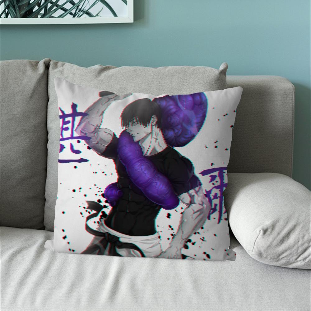 Toji Anime Jujutsu Kaisen F-Fushiguro  Pillow Case Fan Style Square Home Decor Cushion Cover Design Printed