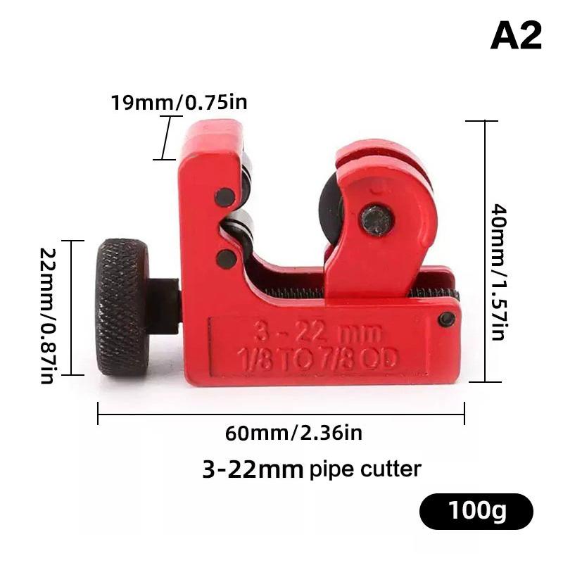 Mini Tube Cutter 1/8''-1-1/8'' 3-16/22/28mm Pipe Cutter Shear Brass Copper Aluminium Plumbing Refrigeration Cutting Tools