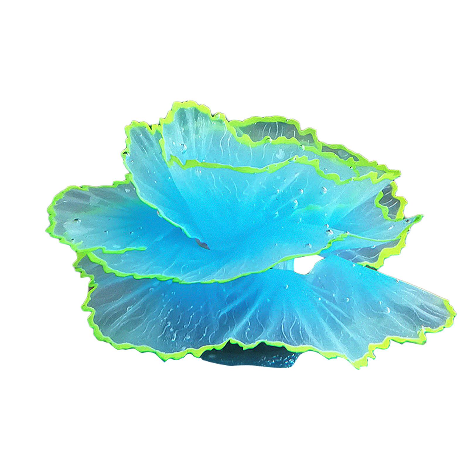 

Декор в аквариум: яркий флуоресцентный силиконовый коралл с присоской синий