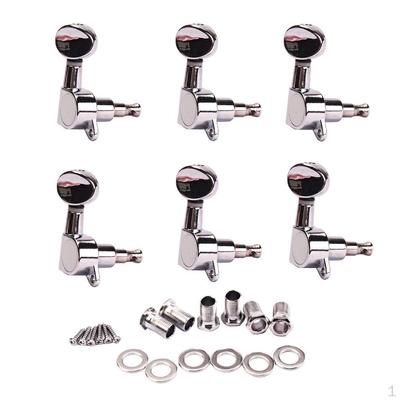 6 Pieces Metal Electric Guitar Tuning Pegs Keys 6R